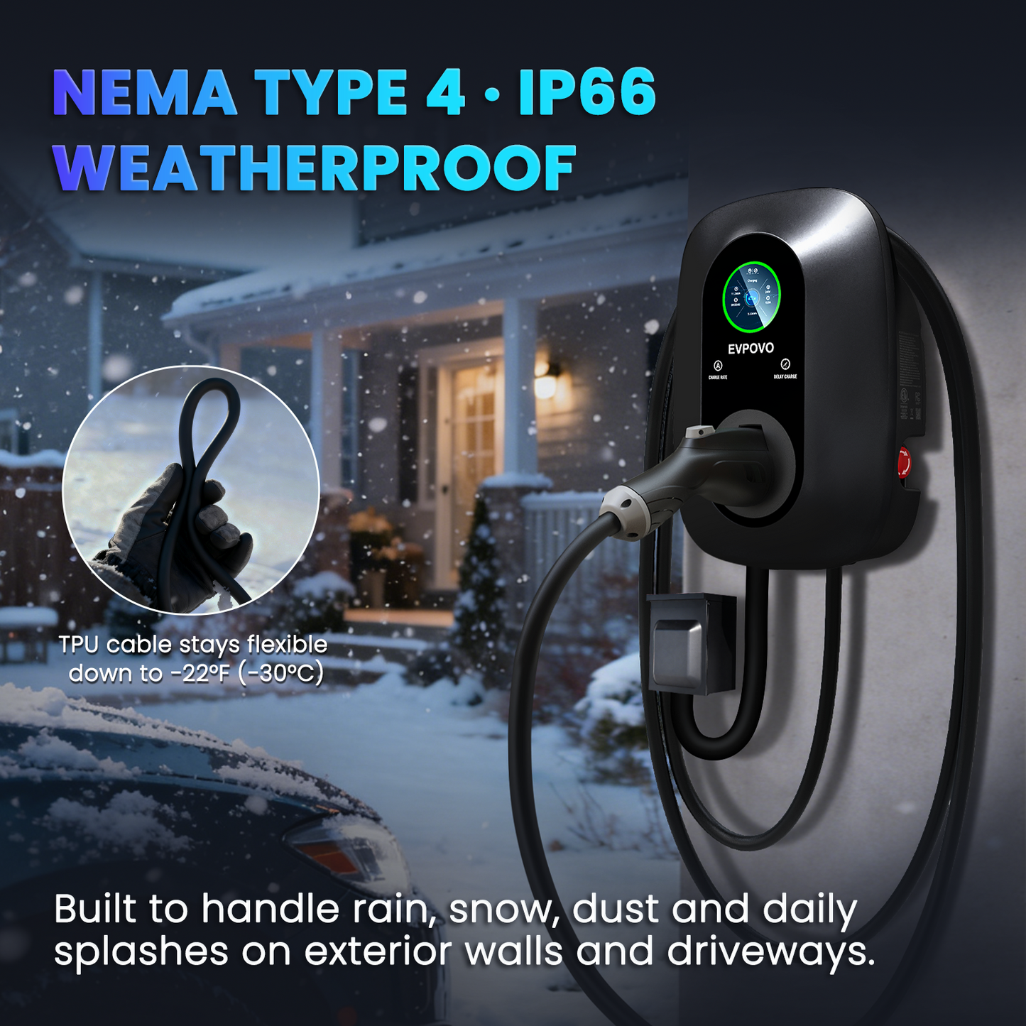 48 AMP Hardwired J1772 Home Charging Station